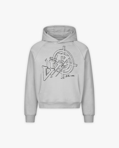 CONSTRUCTION LOGO HOODIE GREY - VICINITY