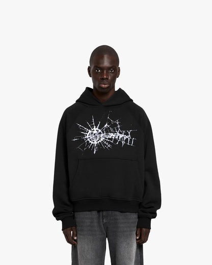 WEB LOGO HOODIE BLACK - VICINITY