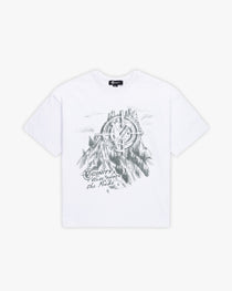 RISE ABOVE THE PEAKS TEE WHITE