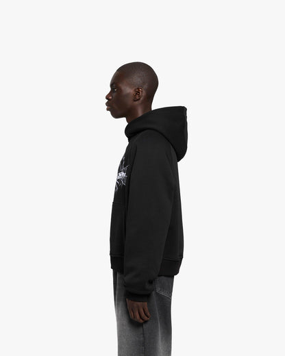 WEB LOGO HOODIE BLACK - VICINITY