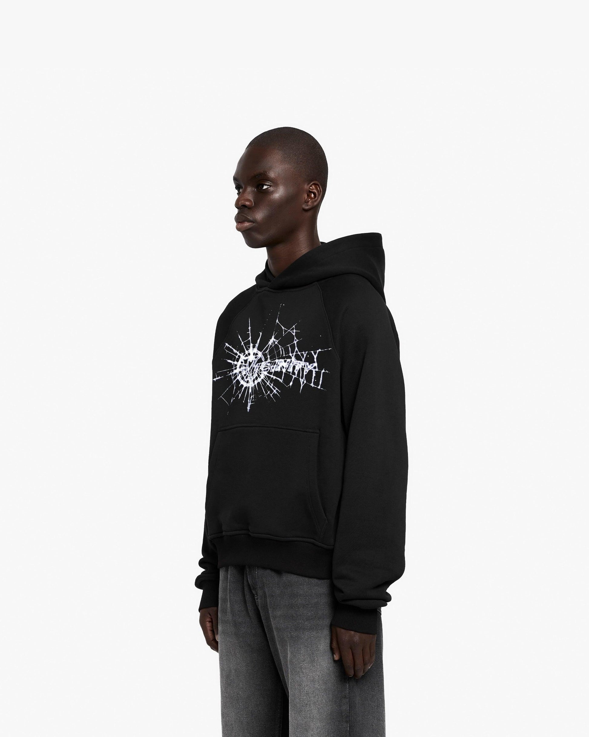 WEB LOGO HOODIE BLACK - VICINITY