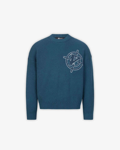 V-LOGO KNITWEAR MIDNIGHT BLUE - VICINITY