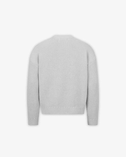 V-LOGO KNITWEAR LIGHT GREY - VICINITY