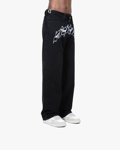 OUTLINED MIRAGE DENIM BLACK / WHITE - VICINITY