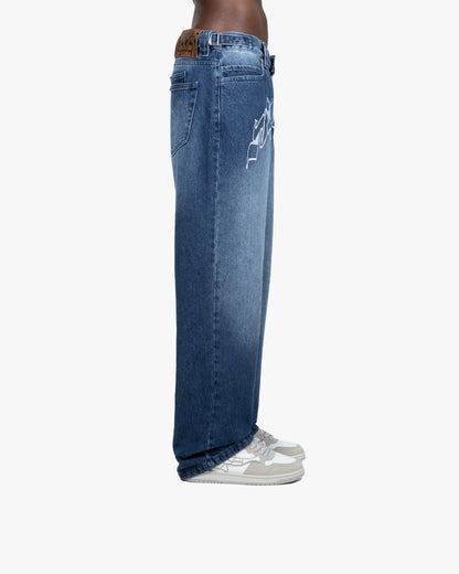 OUTLINED MIRAGE DENIM DARK BLUE / WHITE - VICINITY