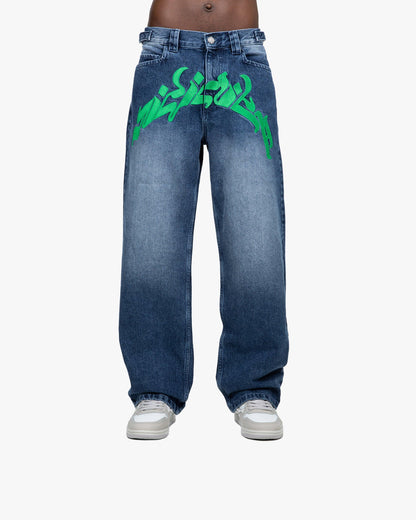 MIRAGE DENIM DARK BLUE / GREEN - VICINITY