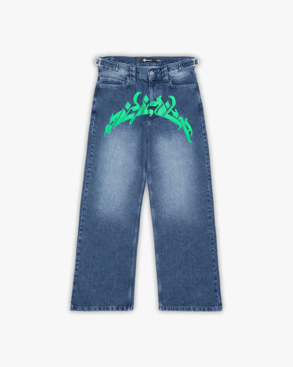 MIRAGE DENIM DARK BLUE / GREEN - VICINITY