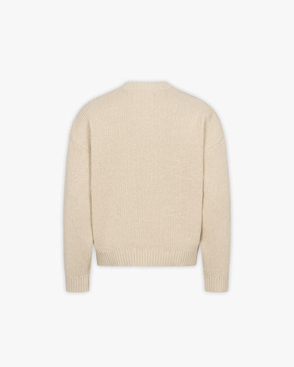 V-LOGO KNITWEAR BEIGE - VICINITY