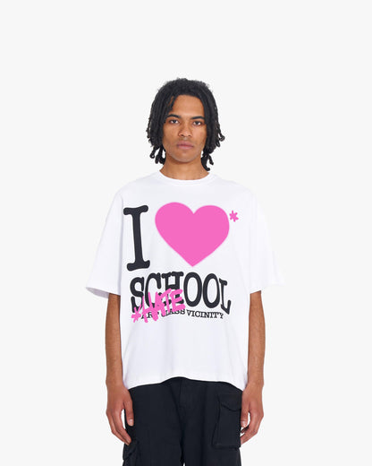 I LOVE SCHOOL TEE WHITE - VICINITY